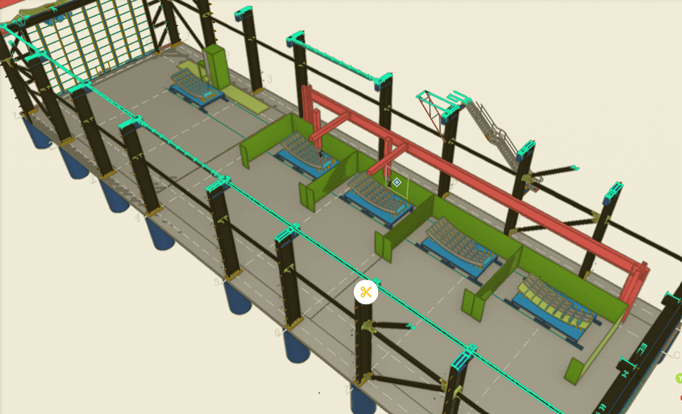 Figure 6: Example of similar size robotic machine layout - provided by IGM